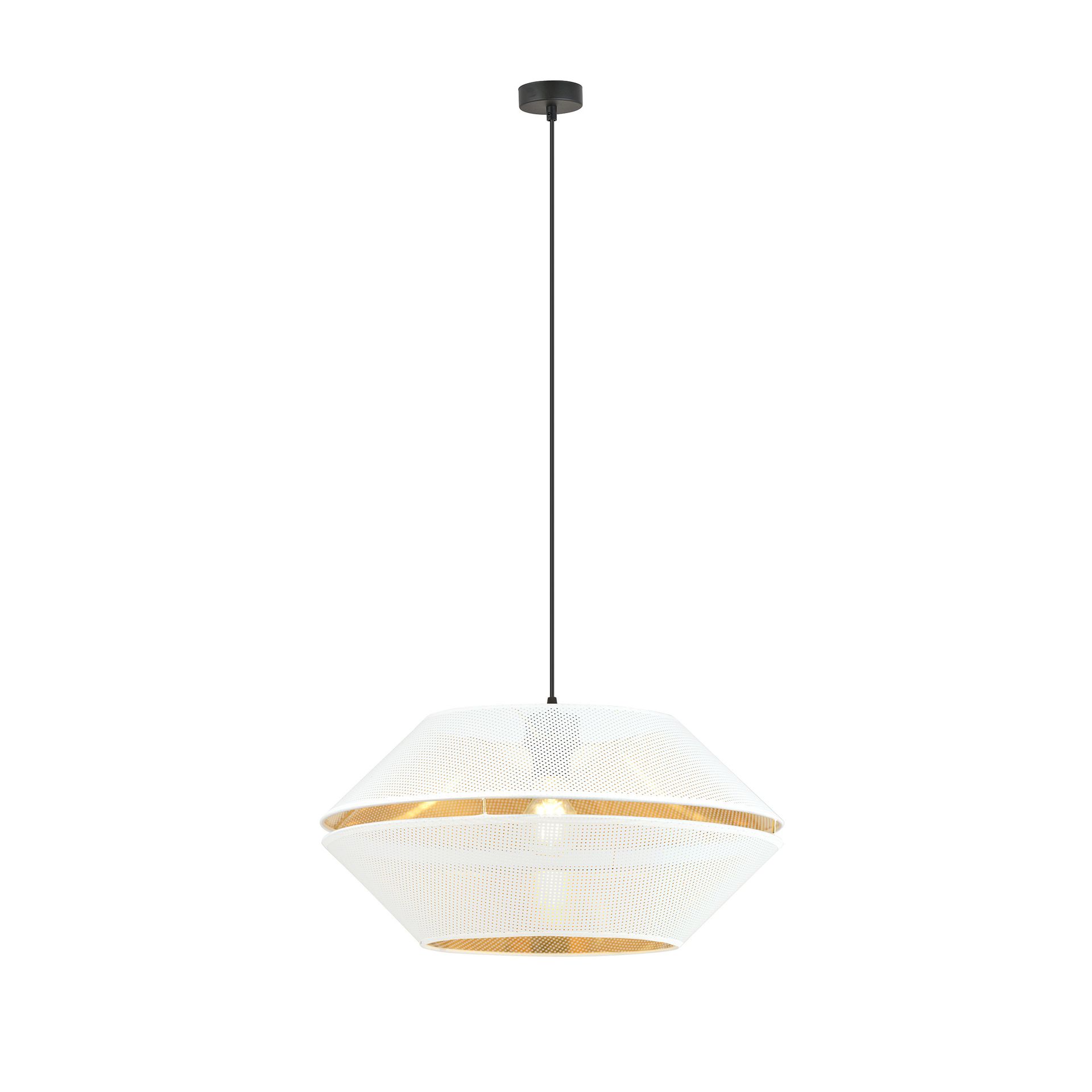 Lampa wisząca MALIA 1 E27 - biały/złoty