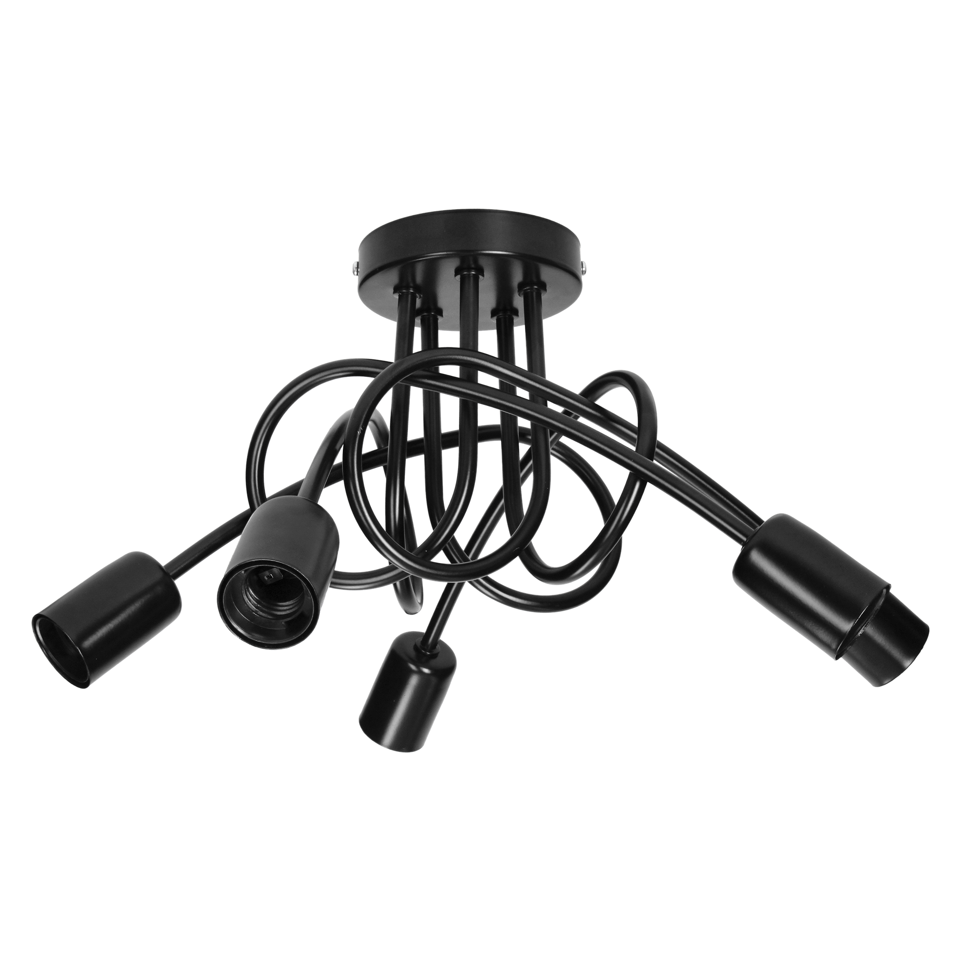 Lampa sufitowa MALAGA 5xE27 - czarny