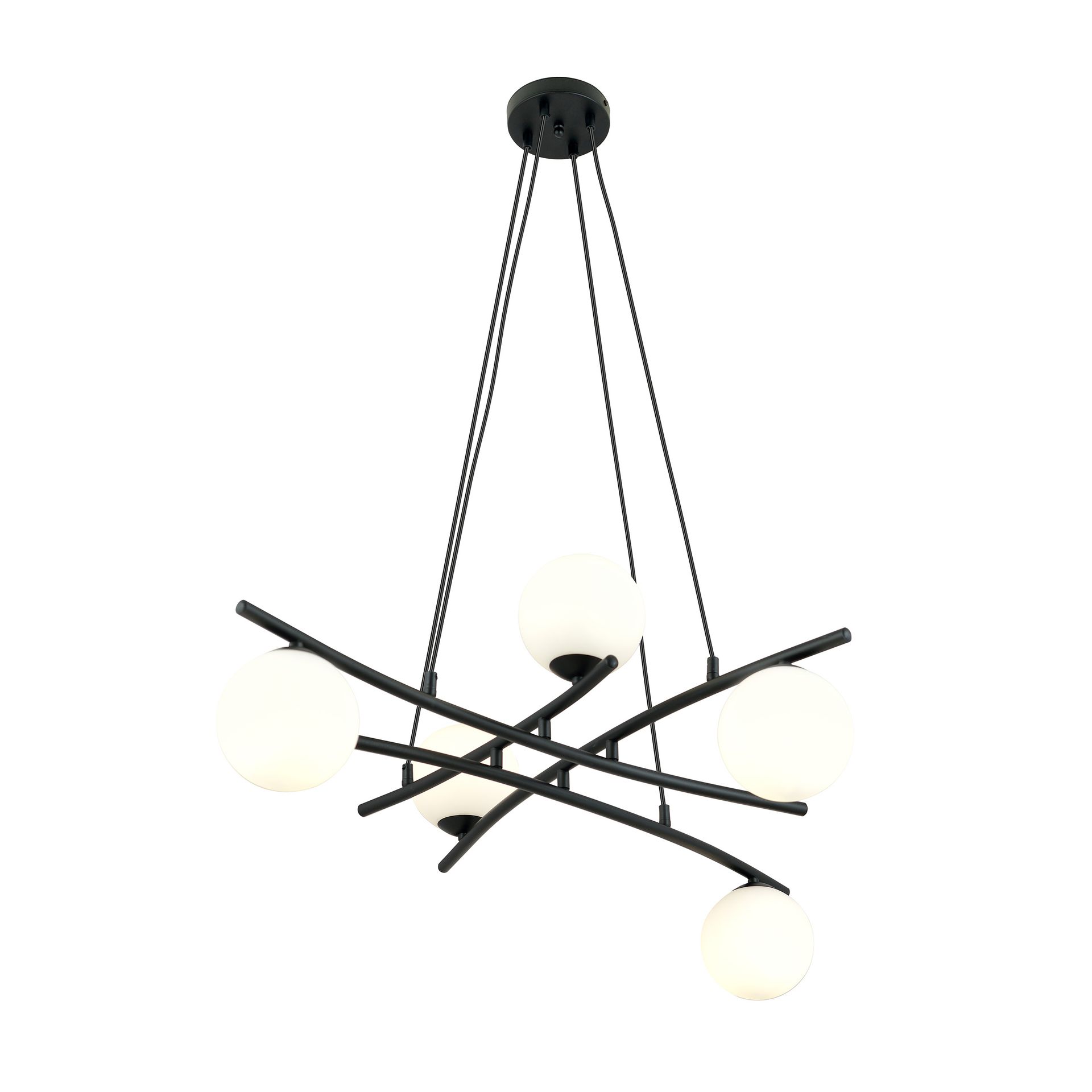 Lampa wisząca ESSA 5 5xE14 - czarny/opal