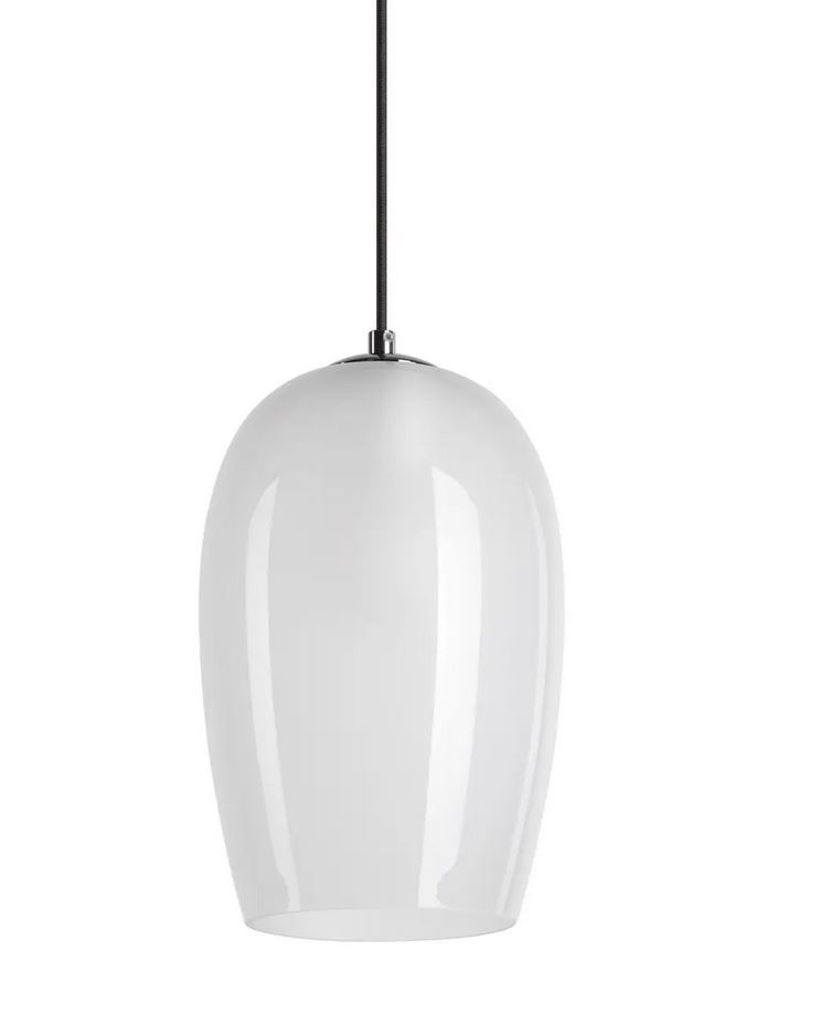 Lampa wisząca bez rozety PANTILO OVAL E27 - biały/chrom