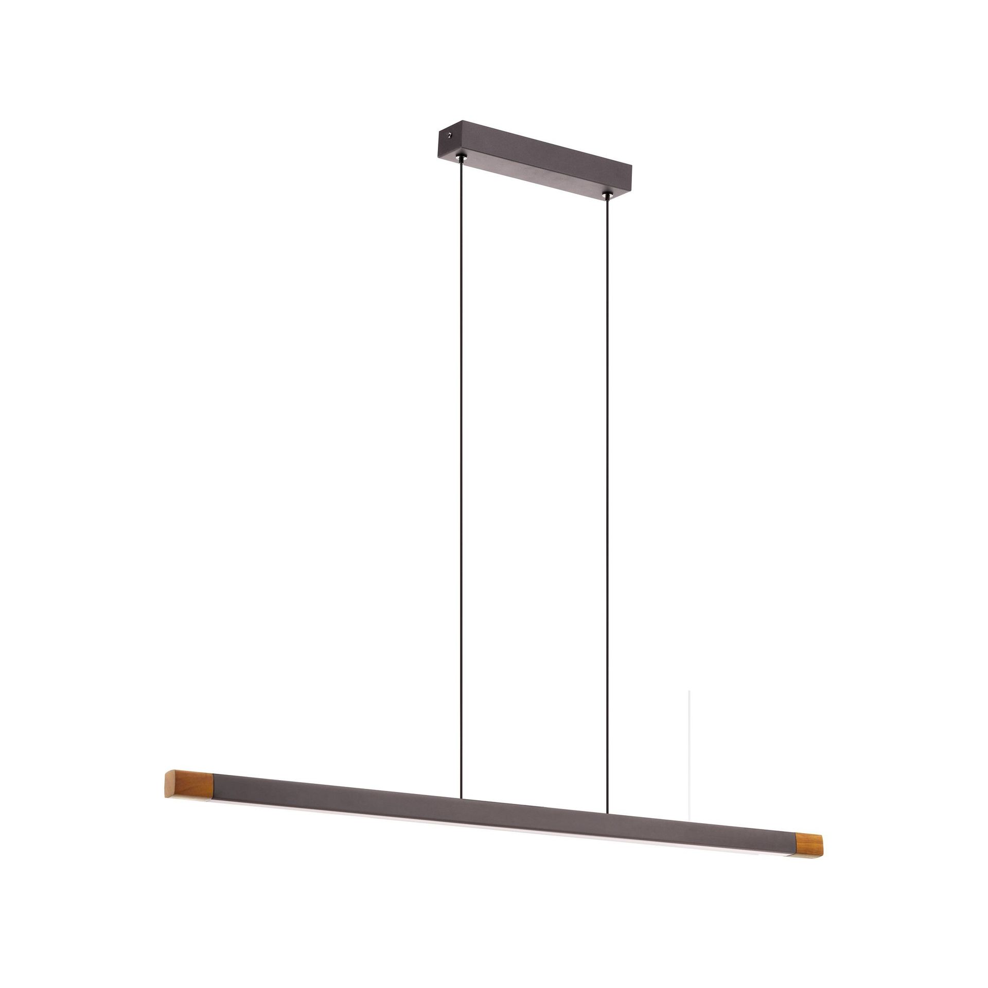 Lampa wisząca LISCIANA LED 18W 3000K DIM - szary/drewno