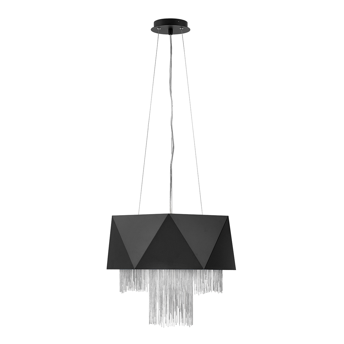 Lampa wisząca ZUMA 6xE27 - czarny/srebrny