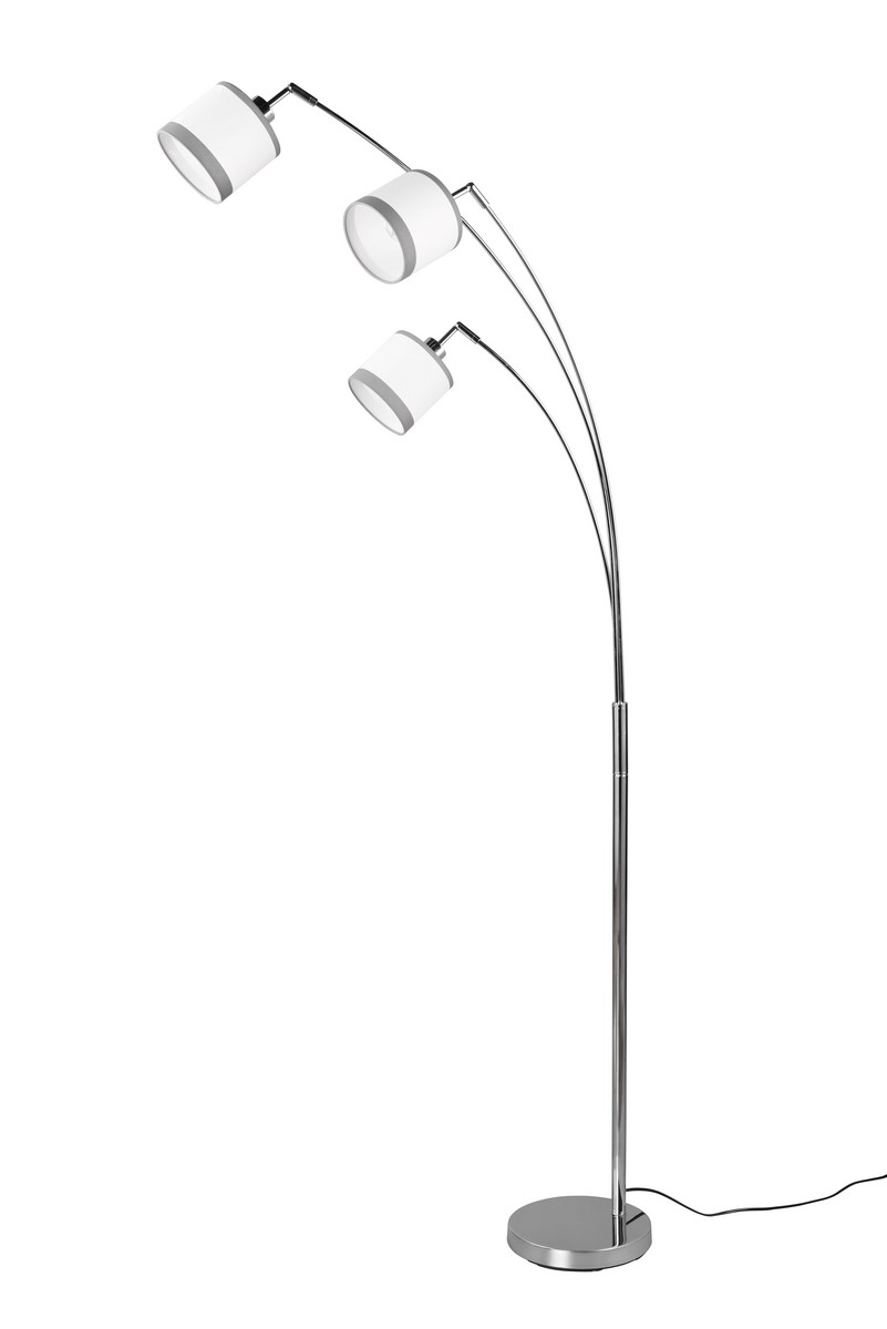 Lampa stojąca DAVOS 3xE14 - srebrny/biały