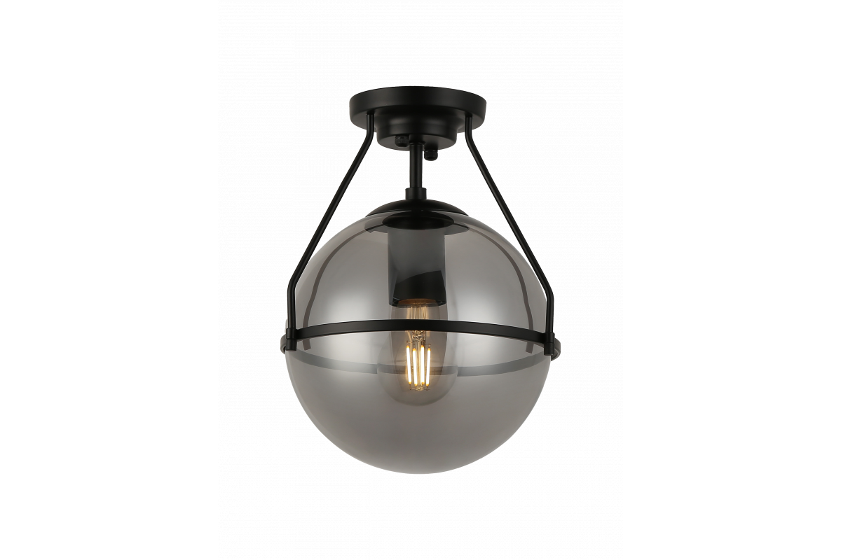 Lampa sufitowa DROP E27 - czarny/dymiony