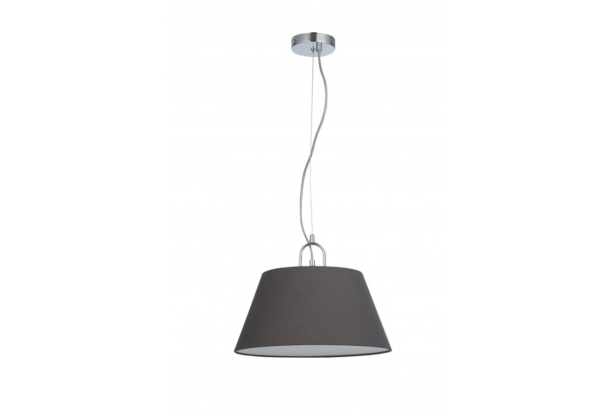 Lampa wisząca KASEL E27 - chrom/szary
