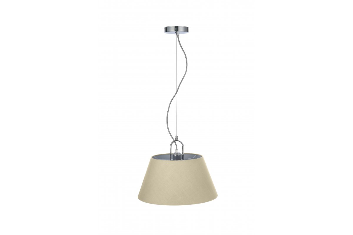 Lampa wisząca KASEL E27 - chrom/kremowy