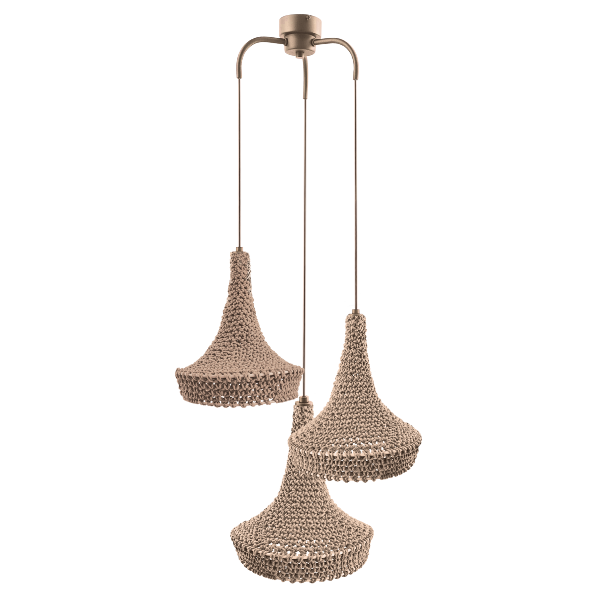 Lampa wisząca MAHAKA 3xE27 - beżowy