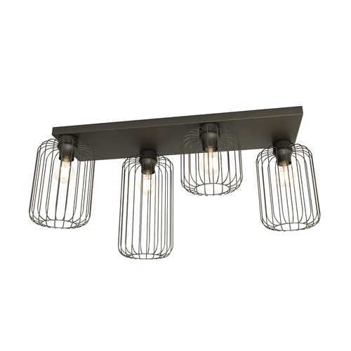 Lampa sufitowa BARN 4xE27 - czarny