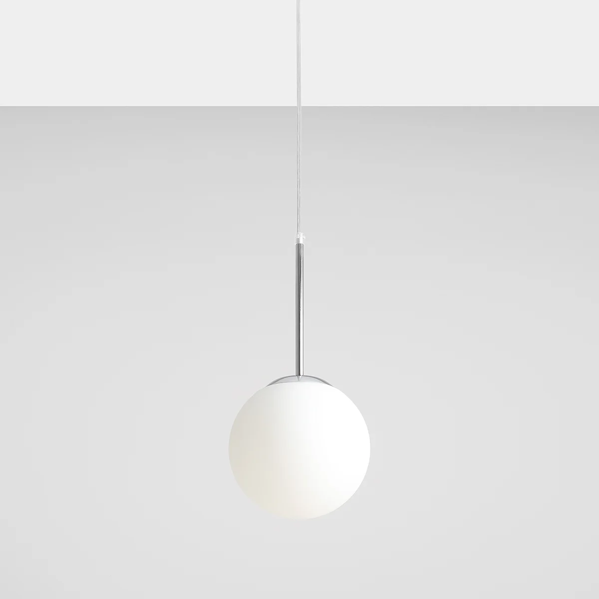 Lampa wisząca BOSSO MINI E27 - chrom/biały