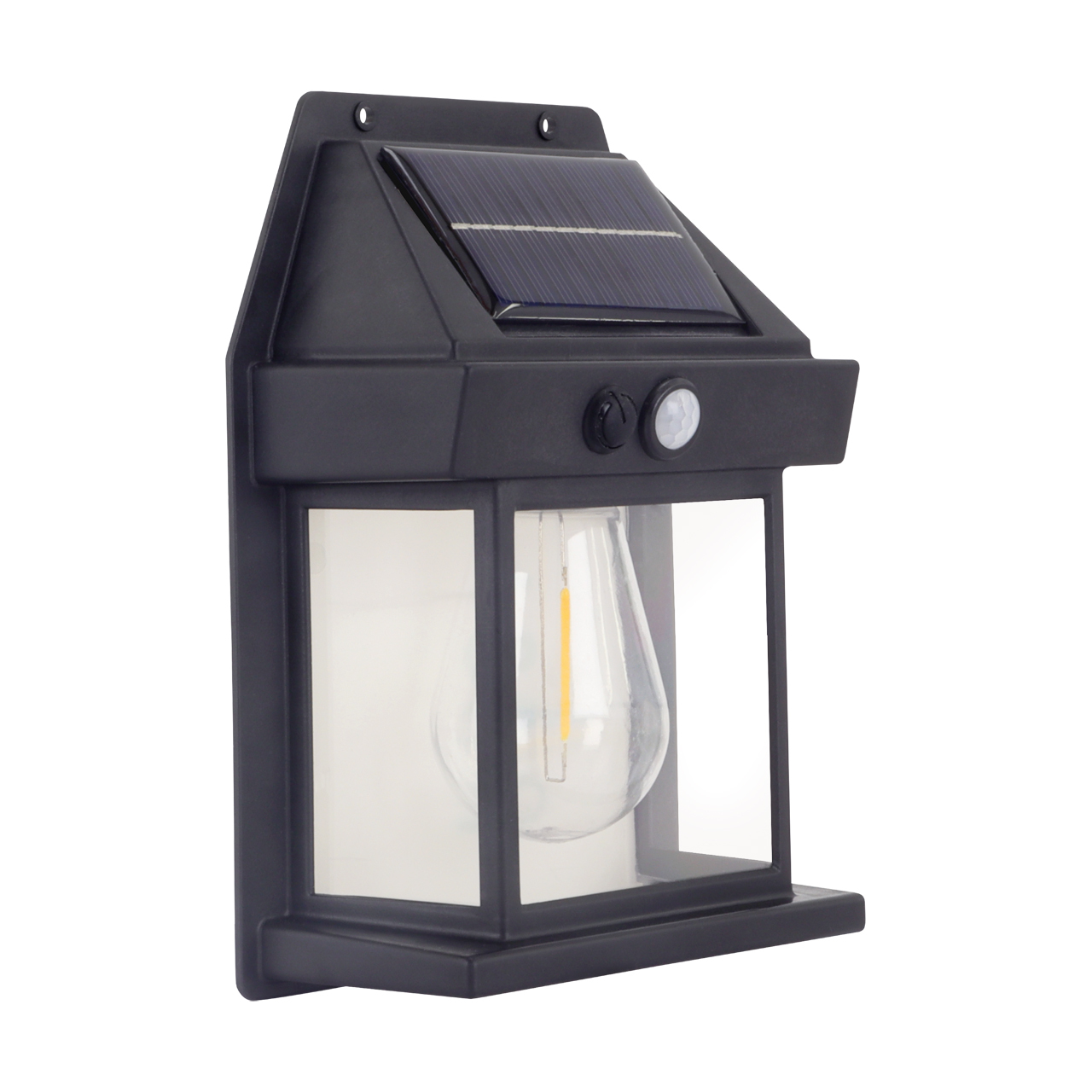 Kinkiet solarny z czujnikiem ruchu i zmierzchu RABI LED PIR 1W IP44 czarny