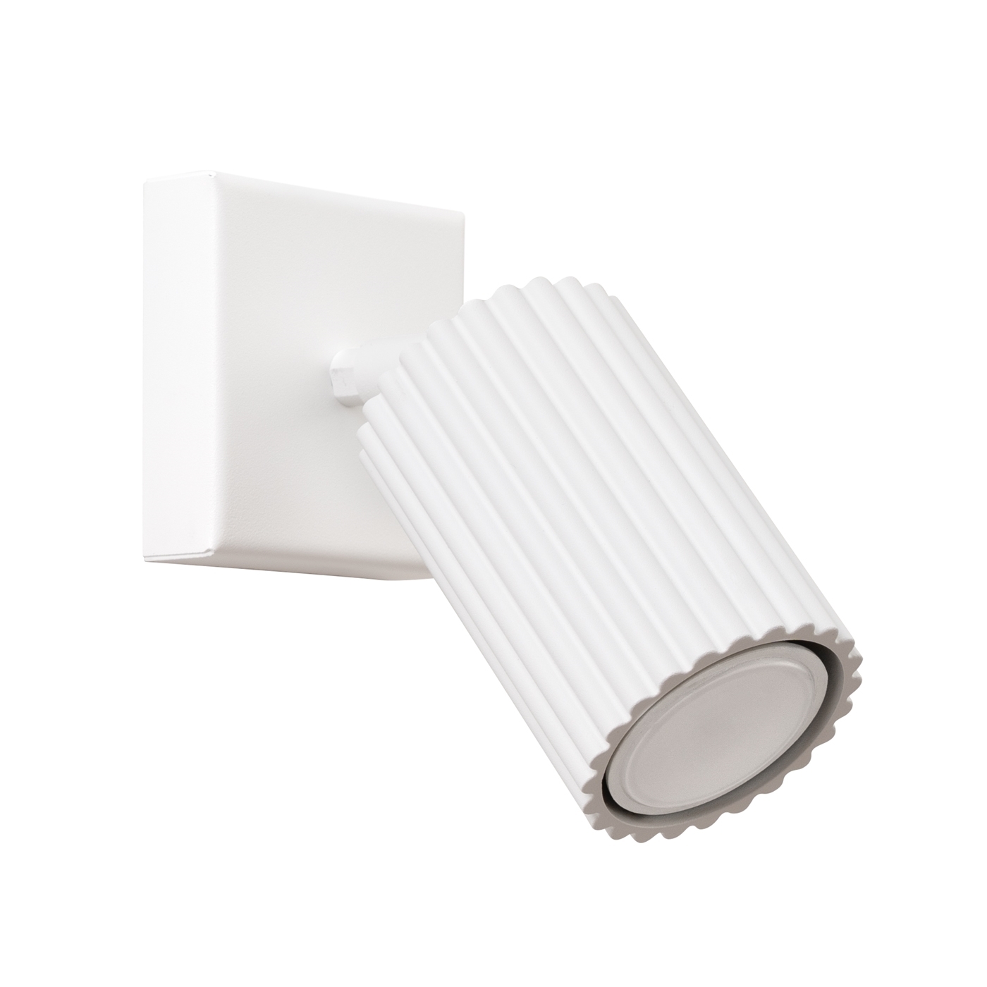Lampa ścienna KARBON GU10 - biały, podstawa kwadratowa