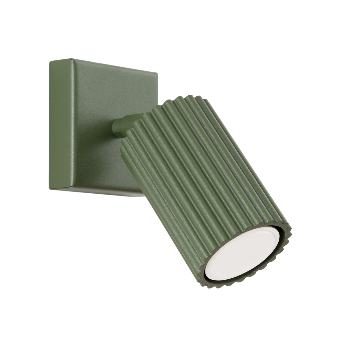 Lampa ścienna KARBON GU10 - oliwkowy, podstawa kwadratowa