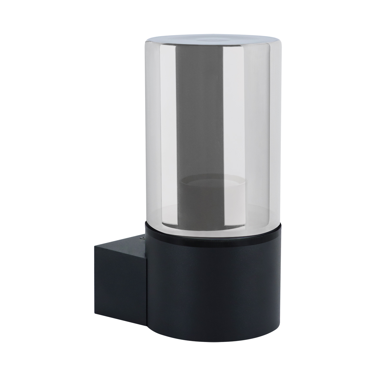 Kinkiet zewnętrzny jednostronny szklany BERYL E27 IP54 czarny