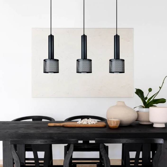 Lampa wisząca AMO 3xE27 - czarny