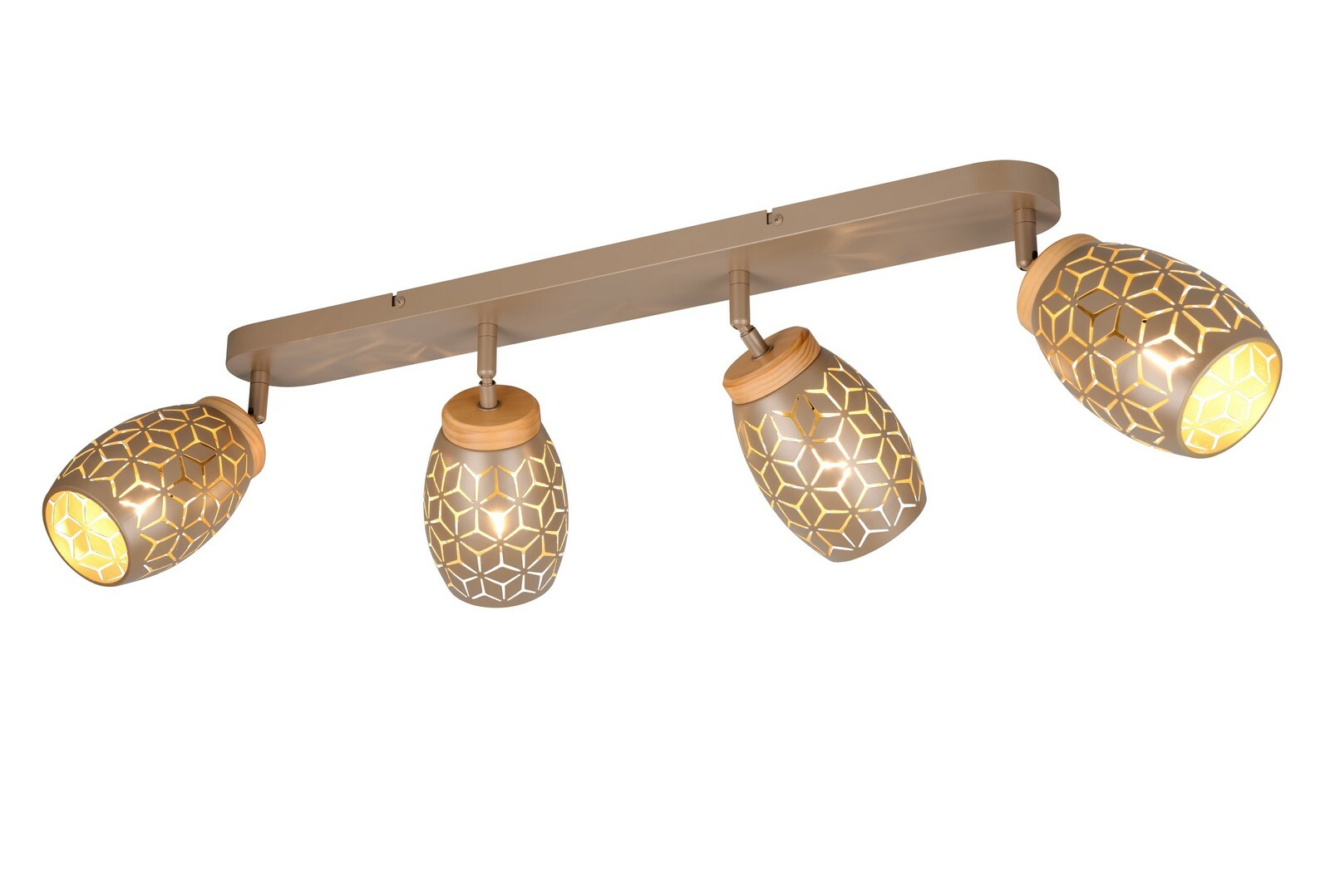 Oprawa ścienno-sufitowa listwa BIDAR 4xE14 - brązowy