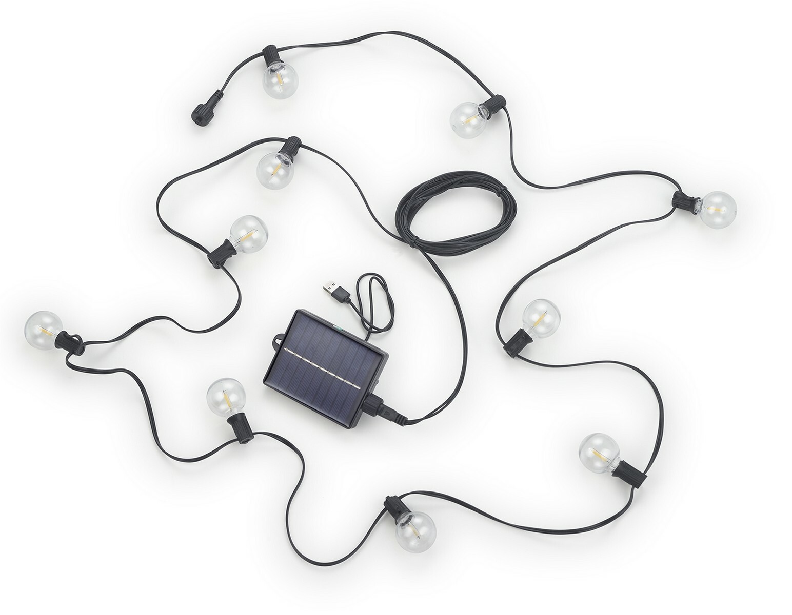 Girlanda ogrodowa solarna MOOD HYBRID 10xE12 IP44 - czarny