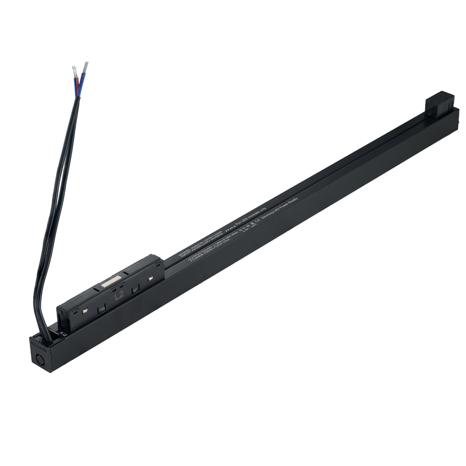 Zasilanie do szyny magnetycznej 2-fazowej ALFA 100+100W DIMM - czarny