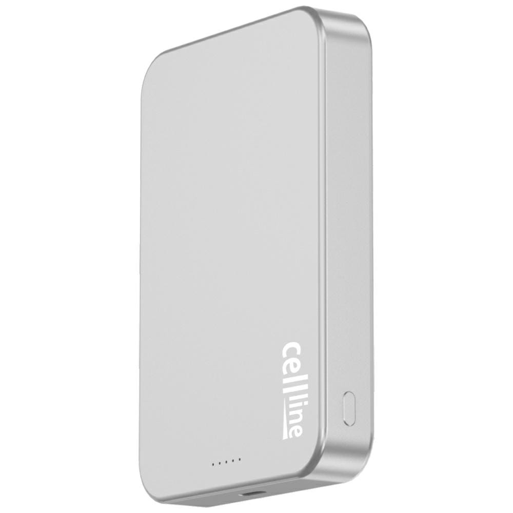 Mini Powerbank Cellline MagSafe 10000mAh Qi2 15W CL-MBP-03 szary /grey Magnetic wireless mini powerbank