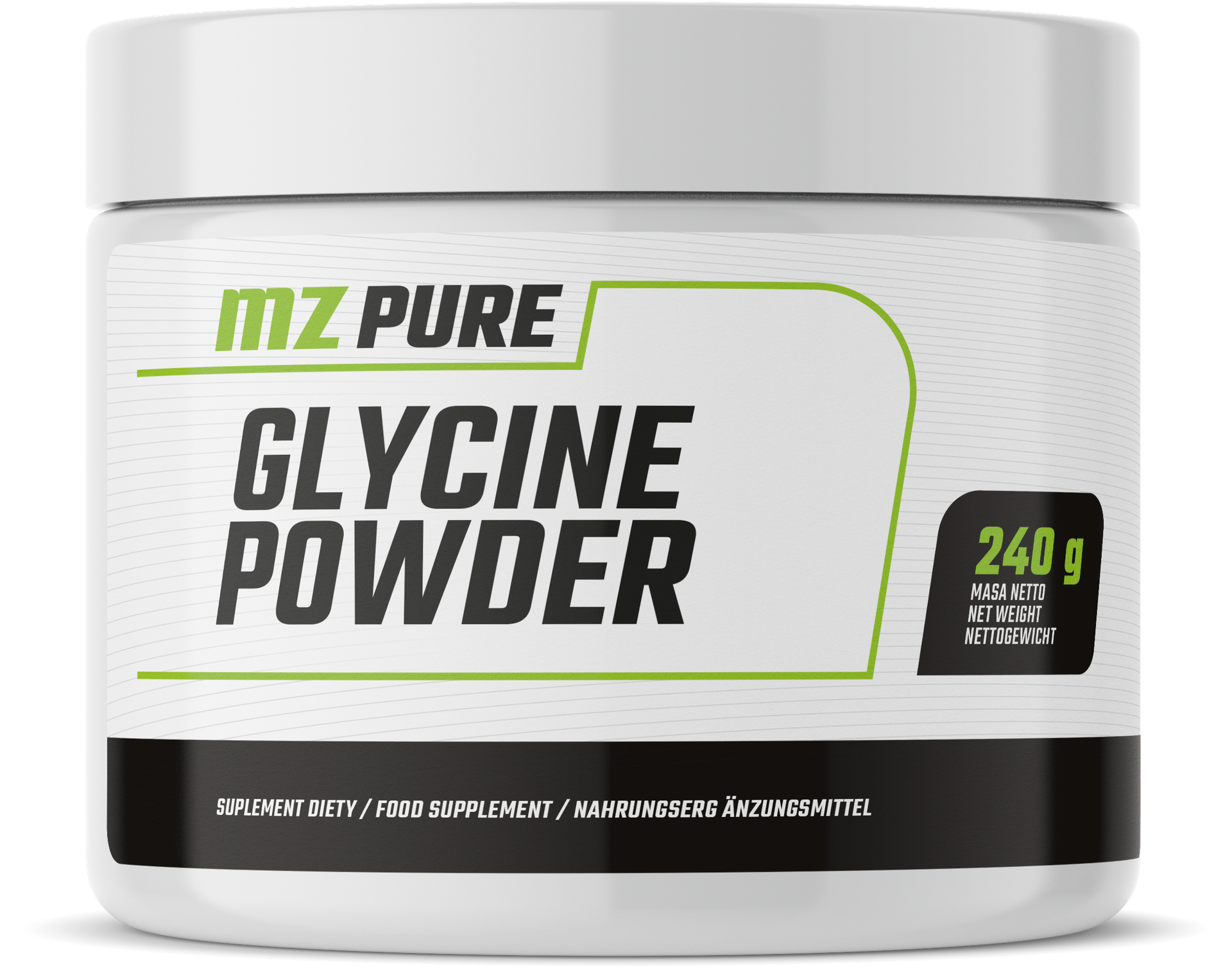 MZ PURE GLYCINE POWDER BEZSMAKOWA GLICYNA W PROSZKU 240 GRAM