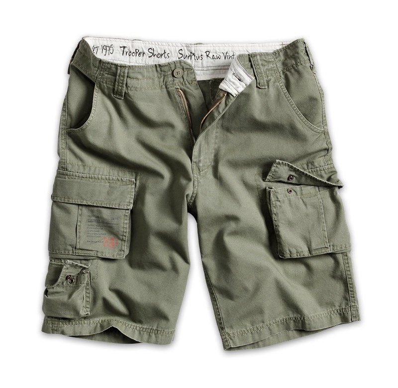 spodnie bojówki krótkie TROOPER SHORTS oliwkowe-XXL