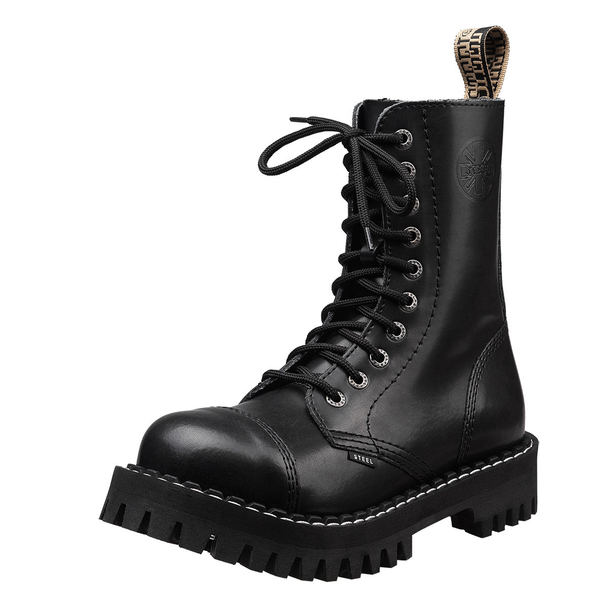 glany STEEL - BLACK (10 dziurek), podeszwa MONSTER-36