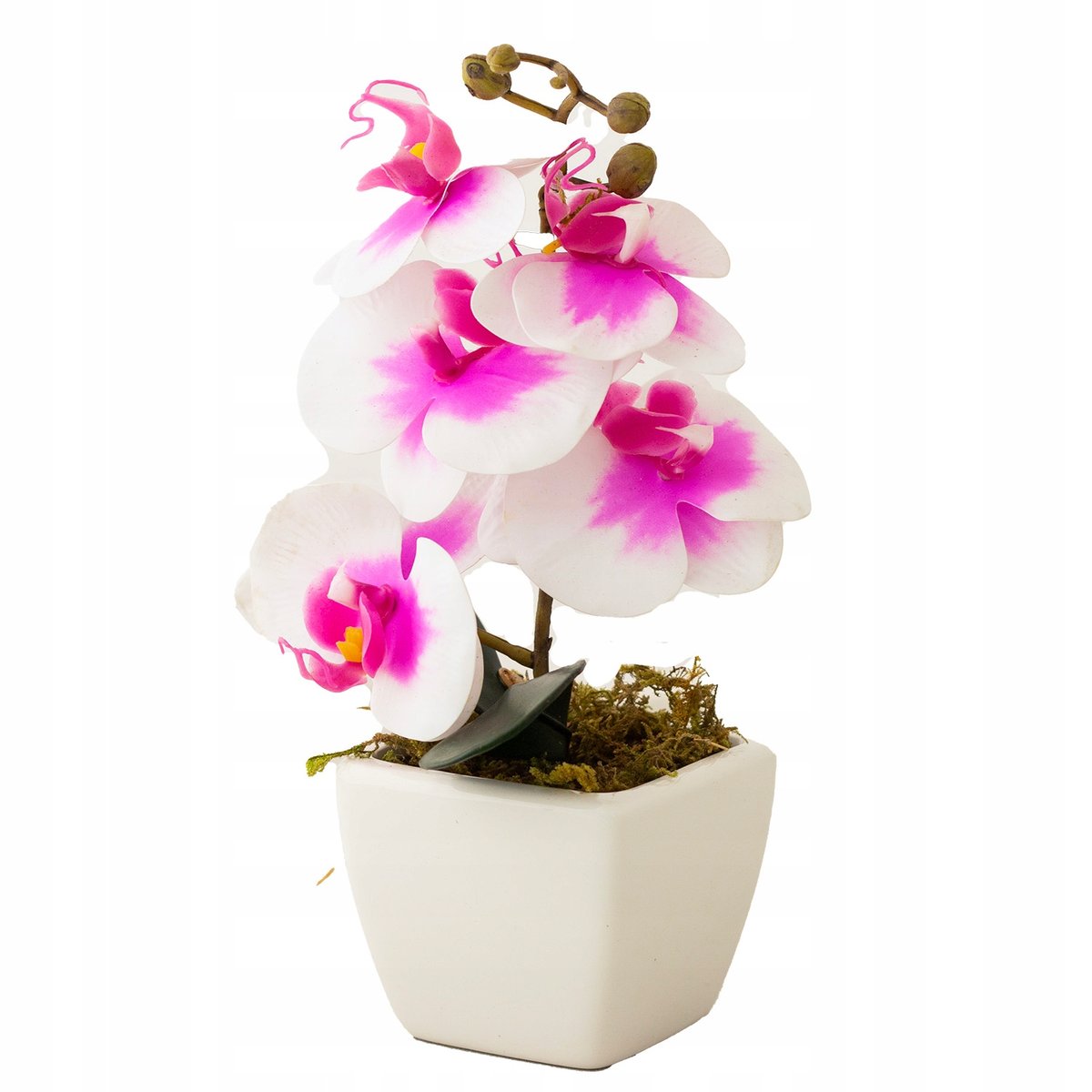 STORCZYK SILIKONOWY sztuczny kwiat fioletowy w doniczce ozdoba do salonu