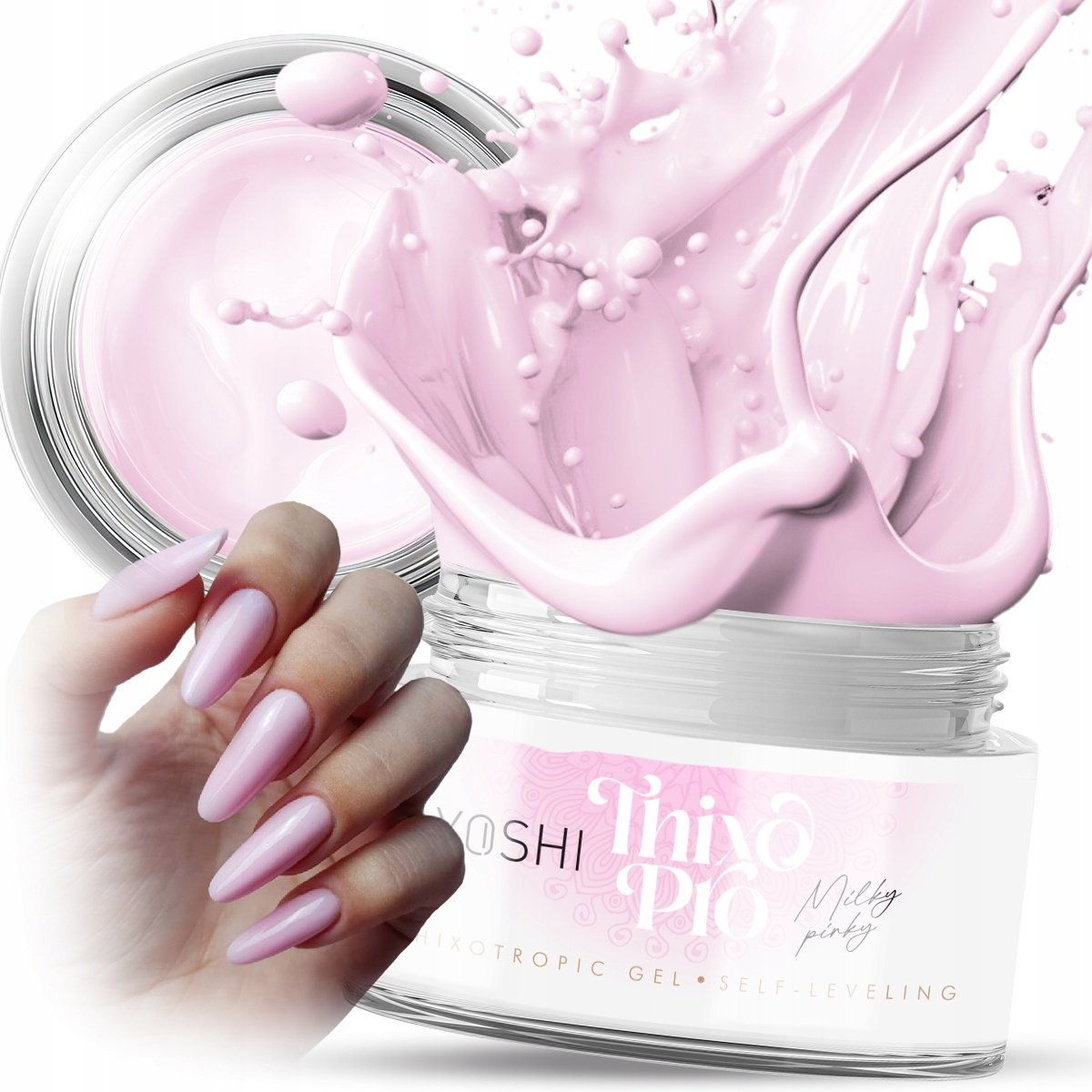 YOSHI Żel Budujący do paznokci Thixo PRO Gel UV LED Milky Pinky 50 ml
