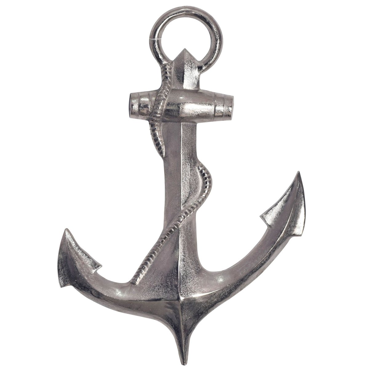 Kotwica 70 cm Srebrna Aluminiowa Dekoracja Maritim Metalowa Nowoczesna