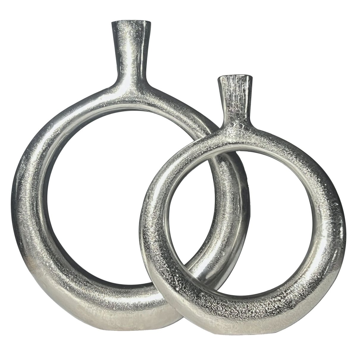 Zestaw Wazonów Dekoracyjnych 2 szt. Aluminium Donut Wazony Nowoczesne