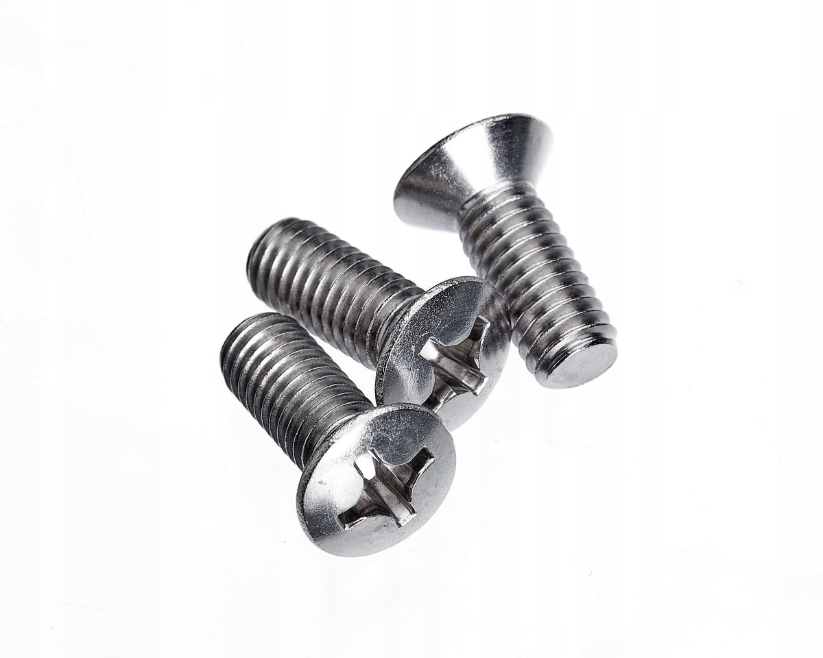 M5x16 ŚRUBA STOŻKOWA KRZYŻAK łeb soczewkowy NIERDZEWNA A2 966 (10)