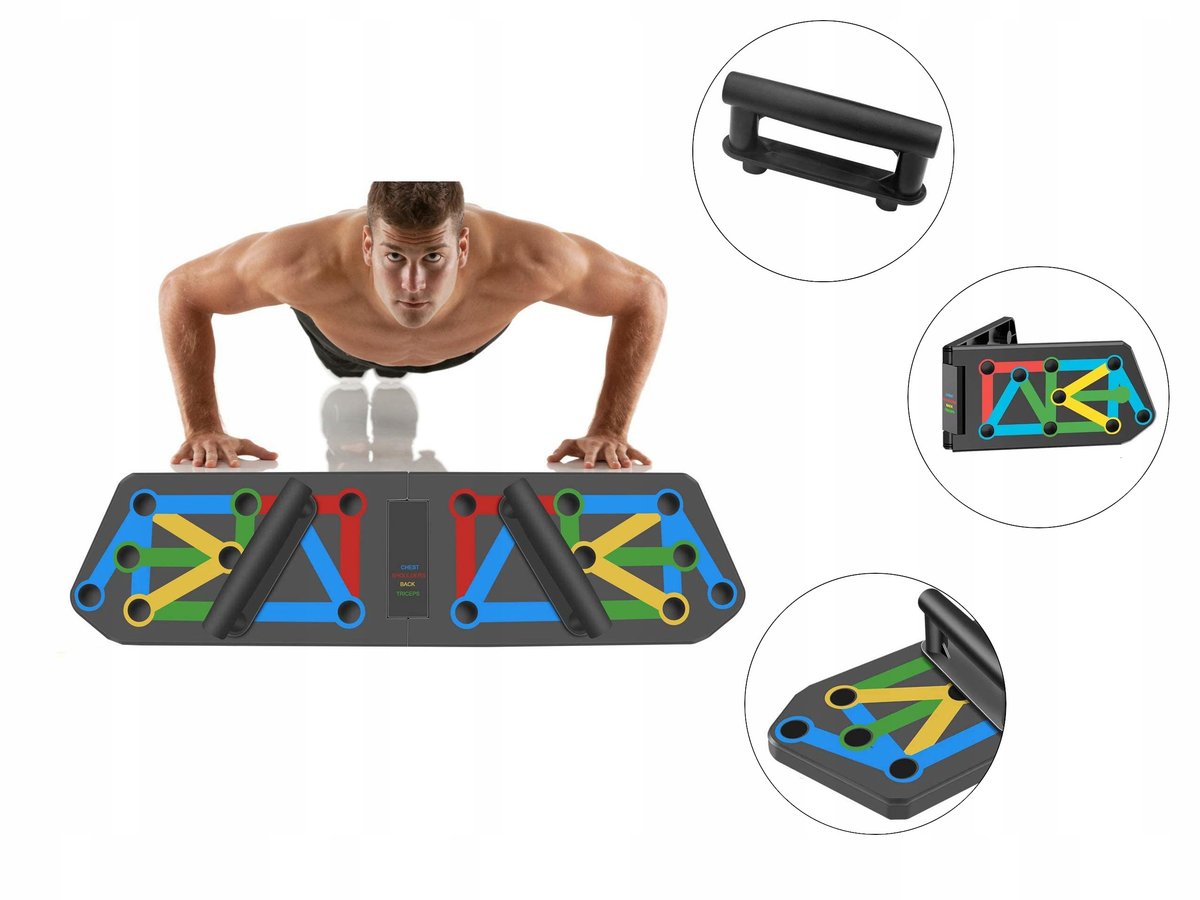BE READY Uchwyty do pompek Mulitfunkcyjna deska do pompek FITNESS
