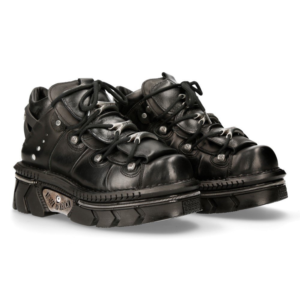 Buty New Rock Itali Negro, Nomada Negro, Techno Negro Acero [M-106-S113-37