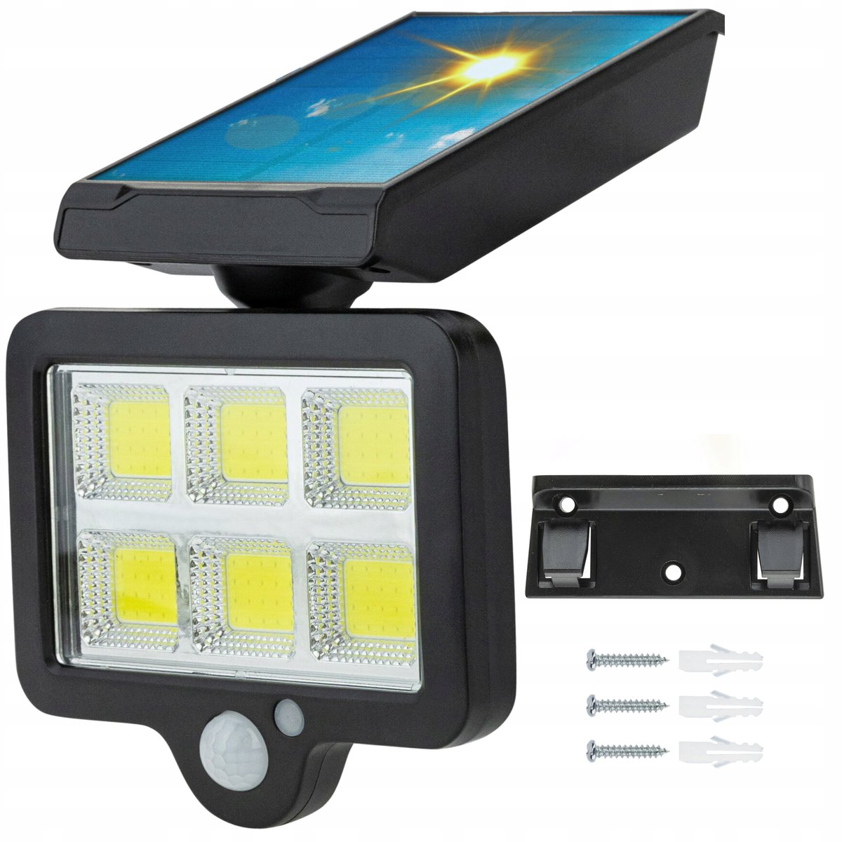Lampa solarna uliczna z czujnikiem ruchu 6COB