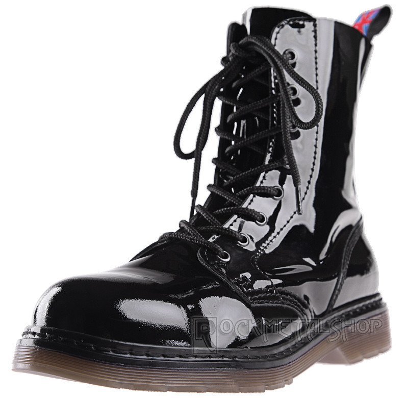 glany NEVERMIND - CZARNE (8 dziurek) lakierowane-38