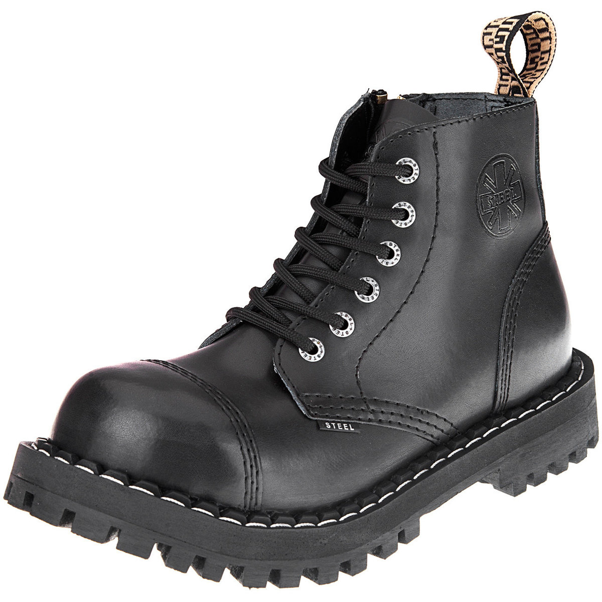 glany STEEL - BLACK (6 dziurek) z suwakiem-40