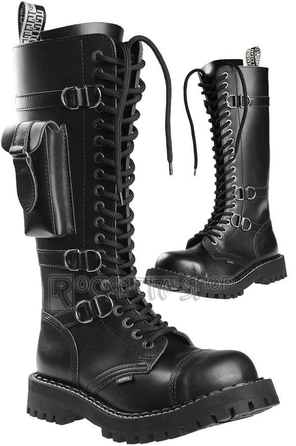 glany STEEL - BLACK (20-dziurkowe) POCKET-38
