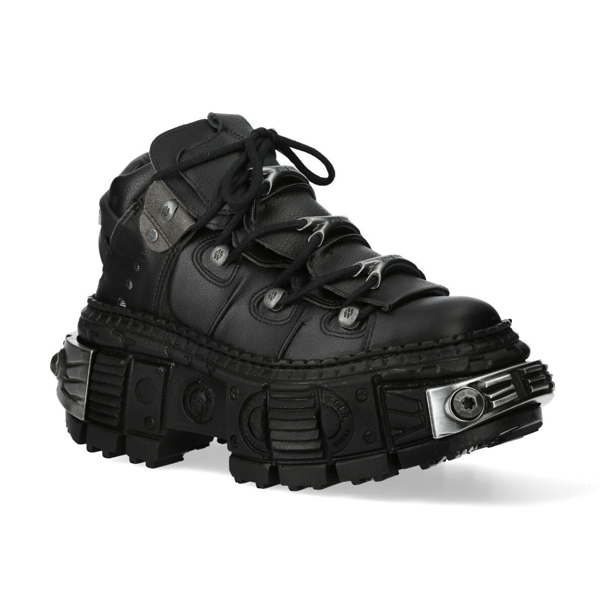 Buty New Rock Vegan Negro, Tank Casco Negro Power Acero, Puntera Y Trasera Acero [M-Wall106-V17]-39