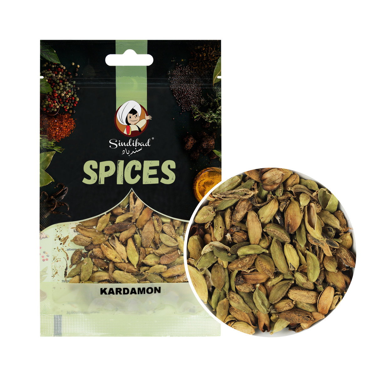 Kardamon Zielony Ziarno 20g Sindibad Spices