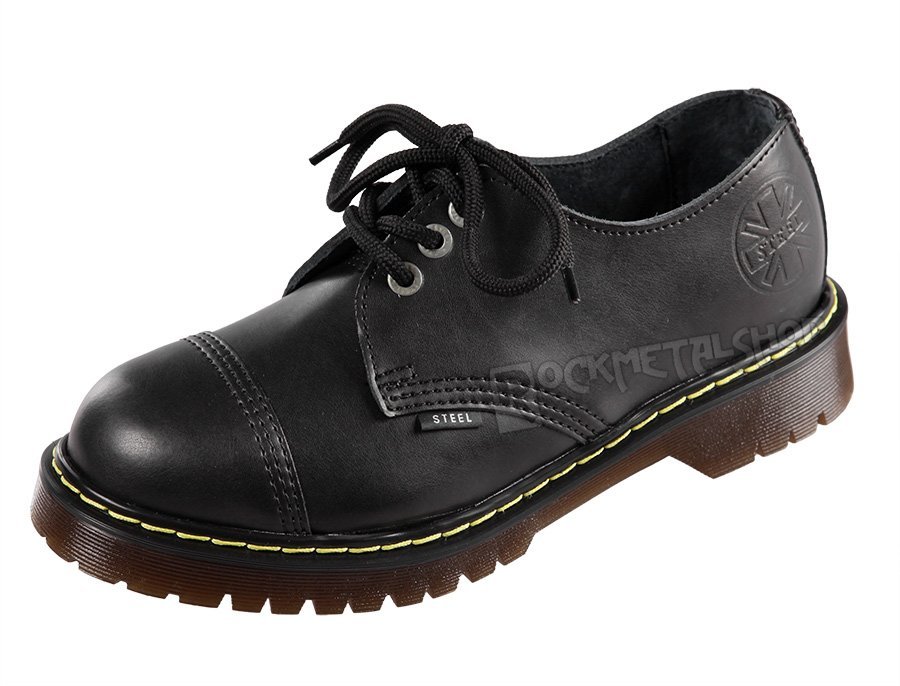 krótkie glany STEEL - BLACK (3 dziurki) ALICE-36