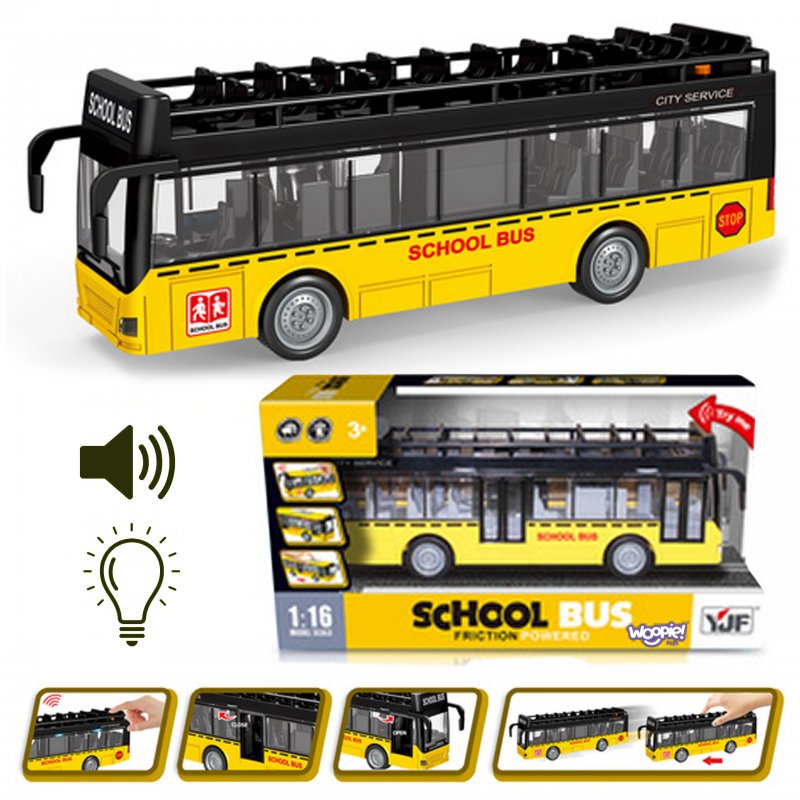 AUTOBUS ZE ŚWIATŁAMI I OTWIERANYMI DRZWIAMI
