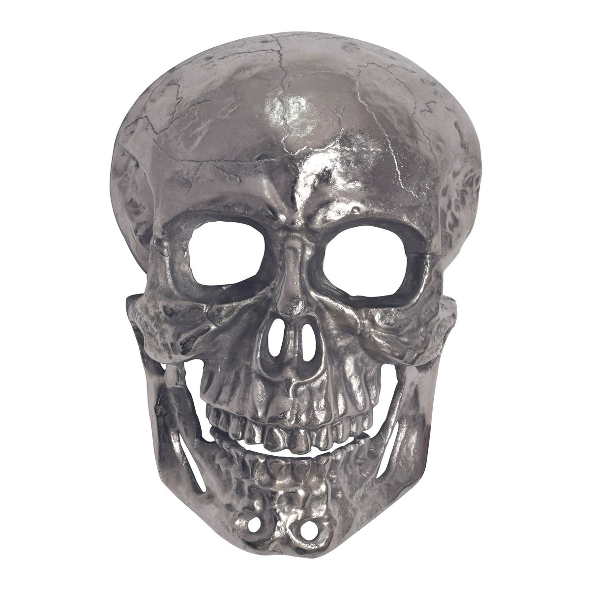 Dekoracja Ścienna Czaszka Aluminium 41 cm Metalowa Rzeźba Nowoczesna
