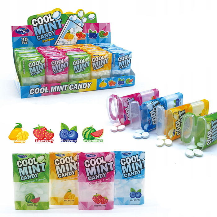 CUKIERKI DRAŻETKI COOL MINT CANDY 30x10G 30SZT BEZ CUKRU