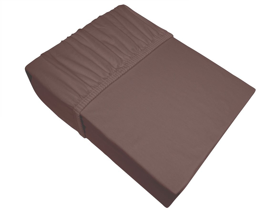 Prześcieradło jersey z gumką grube Bielaw 160x200 mokka brąz