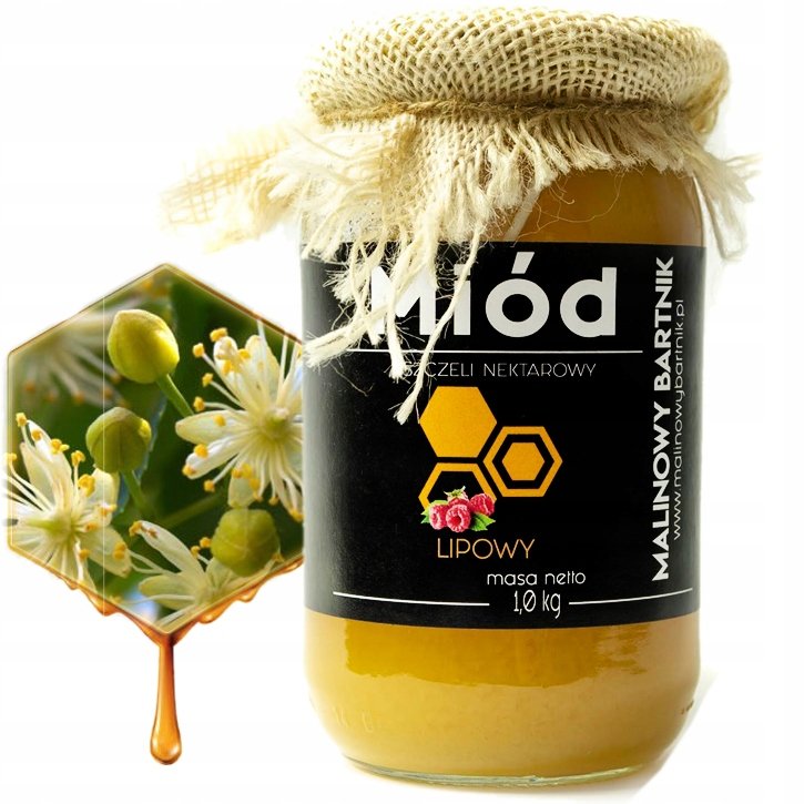 Miód Pszczeli Lipowy - 1 Kg 1000g Prawdziwy Z Polskiej Pasieki, Zbiory 2025