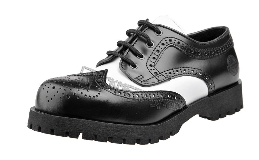 glany NEVERMIND - CZARNO / BIAŁE (4 dziurki) polerowane-40