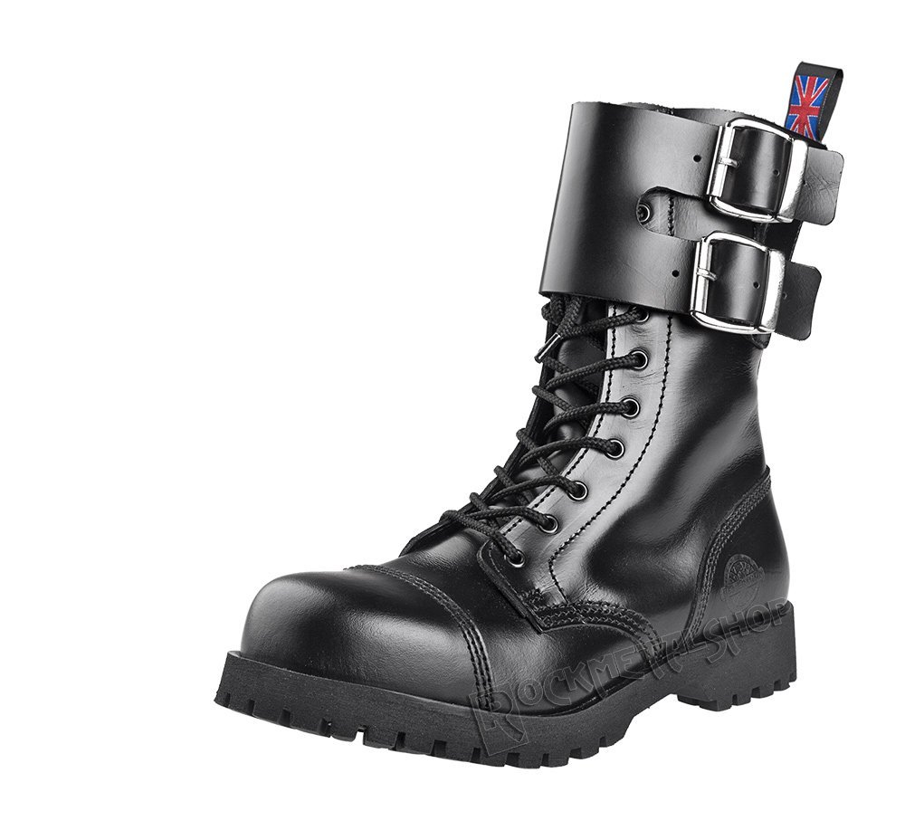 glany NEVERMIND - CZARNE (10 dziurek + opinacze) polerowane-45