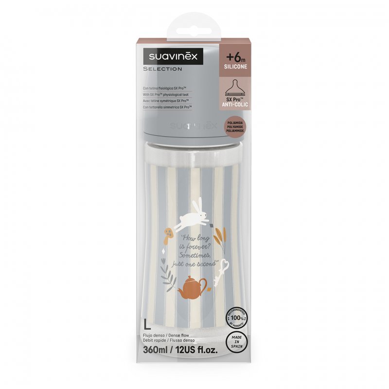 SUAVINEX BUTELKA SX PRO SZYBKI PRZEPŁYW WONDERLAND 360 ML NIEBIESKA