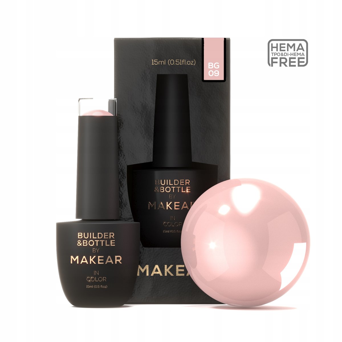 MAKEAR żel budujący do paznokci w butelce BUILDER GEL UV LED in bottle BG09