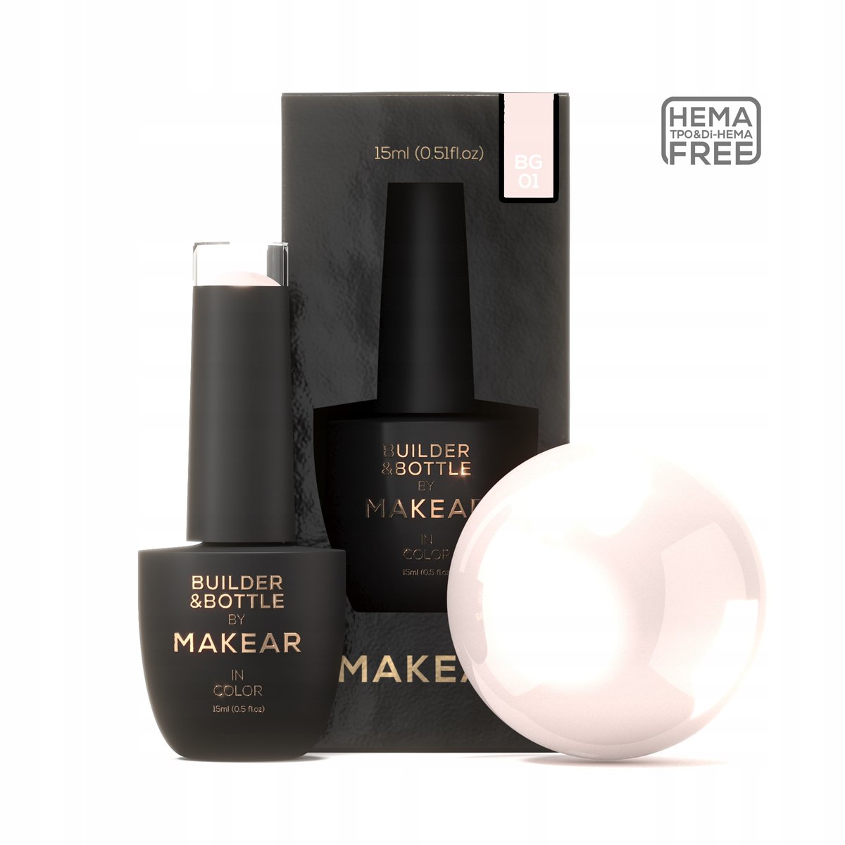 MAKEAR żel budujący do paznokci w butelce BUILDER GEL UV LED in bottle BG01