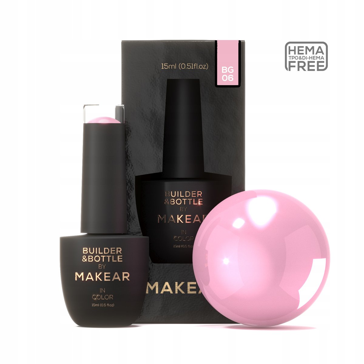MAKEAR żel budujący do paznokci w butelce BUILDER GEL UV LED in bottle BG06